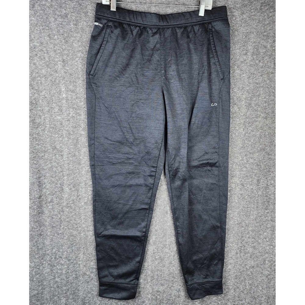 Unipro Jogger Pants Mens Large Charcoal Grey Qwick Dry Athletic Tapered Sweats